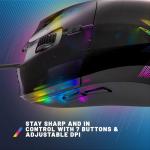 STEALTH Gaming Wired Light-Up Gaming Mouse - Compatible with Console and PC, perfect for gaming or everyday use.