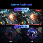 Amzfast 25 Inch Gaming Monitor,1920x1080 Full HD, 200Hz, Fast IPS Panel, Built-in Speaker, 1ms MPRT, Adaptive-Sync, DCI-P3 95%,sRGB 124%, Slim Stand, VESA 75x75, HDMI 2.0&DP 1.4, AMZG25X1