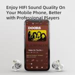 keephifi KZ EDX PRO In Ear Monitors, IEM Earphones 1DD New 10mm Dynamic Driver, Stereo HIFI Deep Bass Sound Gaming Earbuds, 3.5mm Jack Wired Earphones, In Ear Headphones for Musicians (White, No Mic)