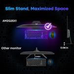 Amzfast 25 Inch Gaming Monitor,1920x1080 Full HD, 200Hz, Fast IPS Panel, Built-in Speaker, 1ms MPRT, Adaptive-Sync, DCI-P3 95%,sRGB 124%, Slim Stand, VESA 75x75, HDMI 2.0&DP 1.4, AMZG25X1