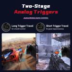 AceGamer Aurora 2.4G Wireless Controller for PC Windows/Switch 2/Switch/Steam/iOS/Android, PC Gamepad with Hall Effect Joystick, Programmable Back Button,Linear Resonant Actuator,Turbo, Black