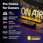 AVerMedia GC553Pro Live Gamer ULTRA S - 4K60 USB Capture Card with 4K60 Passthrough, 5.1 Surround, VRR, USB 3.2, Plug & Play, Low Latency Streaming for PS5, Xbox, Switch 2, OBS, Mac, Windows 11, PC