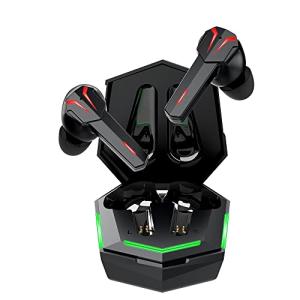 RANZAH Gaming Wireless Headphones Led Waterproof Bluetooth Earphones Noise Cancelling Gaming Earbuds Built In Microphone HiFi Sound Low Latency Dual Mode Auto Pairing 25hrs Play Time With Case