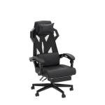 GTPLAYER Mesh Gaming Chair with Footrest 3D Stereoscopic Frame Support Ergonomic Fabric CoverReclining Computer Office Desk Chair Height Adjustable