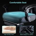 GTPLAYER Mesh Gaming Chair with Footrest 3D Stereoscopic Frame Support Ergonomic Fabric CoverReclining Computer Office Desk Chair Height Adjustable