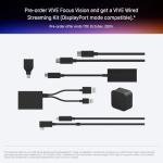 HTC Vive Focus Vision Bundle— Mixed Reality and PC VR Headset Plus Controllers — Consumer Edition Plus Vive Wired Streaming Kit — DisplayPort Mode Compatible