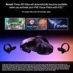HTC Vive Focus Vision Bundle— Mixed Reality and PC VR Headset Plus Controllers — Consumer Edition Plus Vive Wired Streaming Kit — DisplayPort Mode Compatible