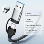 Papeaso USB 3.0 Video Capture Card, HDMI to USB-A/C Capture Card with pd, 1440P 30fps & 1080P 60fps Video Capture, for Streaming, Teaching,Gaming, Video conferencing or Live Broadcasting