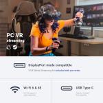 HTC Vive Focus Vision Bundle— Mixed Reality and PC VR Headset Plus Controllers — Consumer Edition Plus Vive Wired Streaming Kit — DisplayPort Mode Compatible