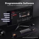 RedThunder K75 75% Wireless Mechanical Gaming Keyboard,Creamy Gasket-Mounted,Volume Knob,US Layout,Keycaps-Side Print,2.4G/BT/USB-C,RGB Underglow Lighting,Hot swappable Fast Apricot Switch for PC Mac