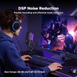 UGREEN USB Gaming Microphone, 96kHz/24bit, DSP Noise-Reduction, Real-Time Monitoring & Gain Knob, Plug & Play USB Mic for Streaming, Podcast, VoiceOver, Recording, PC Gaming, PS5
