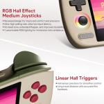 AKNES AYANEO Pocket AIR Mini Retro Handheld Game Console, 4.2" 500 Nits HD Screen (1280x960 LCD, 60Hz), Android 11 Gaming System with Helio G90T, Hall Joystick & Trigger, 3GB+64GB - Retro White