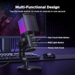 UGREEN USB Gaming Microphone, 96kHz/24bit, DSP Noise-Reduction, Real-Time Monitoring & Gain Knob, Plug & Play USB Mic for Streaming, Podcast, VoiceOver, Recording, PC Gaming, PS5