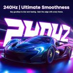 Amzfast 34-Inch Curved Gaming Monitor, 3440x1440 WUQHD, 240Hz, 1ms MPRT, Fast VA Curved Screen, 1500R, Adaptive Sync, HDR, sRGB 130%, 3000:1 Contrast, HDMI2.1&DP1.4, VESA Mount, PIP/PBP, AMZG34C5QPro