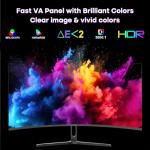 Amzfast 34-Inch Curved Gaming Monitor, 3440x1440 WUQHD, 240Hz, 1ms MPRT, Fast VA Curved Screen, 1500R, Adaptive Sync, HDR, sRGB 130%, 3000:1 Contrast, HDMI2.1&DP1.4, VESA Mount, PIP/PBP, AMZG34C5QPro