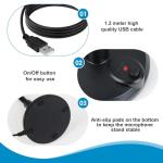 RTDHO USB Desktop Microphone,Omnidirectional PC Microphone for Streaming,Podcasting,Vocal Recording,Gaming,Plug and Play USB Desk Mic Compatible with Laptop, Mac, PS4, Windows & Linux