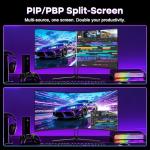 Amzfast 34-Inch Curved Gaming Monitor, 3440x1440 WUQHD, 240Hz, 1ms MPRT, Fast VA Curved Screen, 1500R, Adaptive Sync, HDR, sRGB 130%, 3000:1 Contrast, HDMI2.1&DP1.4, VESA Mount, PIP/PBP, AMZG34C5QPro