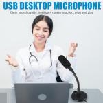 RTDHO USB Desktop Microphone,Omnidirectional PC Microphone for Streaming,Podcasting,Vocal Recording,Gaming,Plug and Play USB Desk Mic Compatible with Laptop, Mac, PS4, Windows & Linux