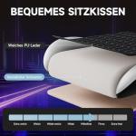 Gaming Chair, Ergonomic Gaming Chair with Footrest and Lumbar Support, Computer Chairs, Height Adjustable Computer Racing Gamer Chairs for Gaming or Office, Black White