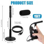 RTDHO USB Desktop Microphone,Omnidirectional PC Microphone for Streaming,Podcasting,Vocal Recording,Gaming,Plug and Play USB Desk Mic Compatible with Laptop, Mac, PS4, Windows & Linux