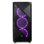 XUM Legend Prebuilt Gaming PC: AMD Ryzen 5 5500, Nvidia Geforce RTX 3050 6GB, 16GB DDR4 RAM, 500GB NVMe SSD, 1TB HDD, 500W PSU 80+ Bronze, aRGB, WiFi 5, Windows 11 Home, Entry Level, Black Case