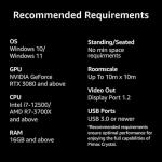 Pimax Crystal Light - Local Dimming without Controllers - High-Resolution Virtual Reality Headset for PC Gaming