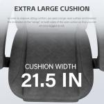 PZDO Gaming Chair, Gaming Chairs for Adults, Ergonomic Computer Chair with Footrest, Reclining Pc Gamer Chairs with Headrest and Lumbar Support, Technical Fabric, Black, 350LBS