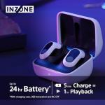 Sony INZONE Buds - True Wireless Gaming Earbuds, 360 Spatial Sound, Light Weight, Comfortable Fit, Active Noise Cancelling, AI Microphone, 24hr Battery, Low Latency Dongle, PC & PS5 Compatible - White