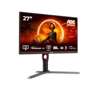 AOC Gaming Q27G3XMN - 27 Inch QHD Monitor, Mini LED, 180Hz, 1ms, GTG, HDR1000, Height Adjust, G-manu (2560 x 1440, 700 cd/m, HDMI 2.0 / DP 1.4)