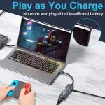 Flintronic USB 3.0 Video Capture Card with 100W PD, HDMI to USB-C 4K 1080P 60FPS, for Live Broadcast Gaming Streaming