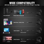 LYCANDER Gaming Headset with Microphone LED Light, 3.5mm input - for PC, PS4, Xbox One, Nintendo Switch and more (Comfort - Black/Rainbow)