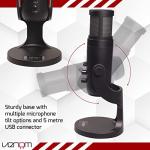 Venom USB Cardioid Streaming Microphone with LED Light Mesh Grill (PS5 / PS4 / PC)