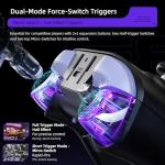 Thunderobot G80 PC Gaming Controller for NS/PC/iOS/Android, Adjustable Hall Joystick, Hall/Micro Triggers, Bluetooth Gaming Controller with Charging Dock, Optical Micro Switches, RGB Lighting (White)