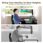 Seventable 140cm L Shaped Gaming Desk with LED Lights, USB Ports, Power Outlets, Monitor Stand & Storage Drawers(Reversible Design) – Corner Computer Desk for Bedroom or Home Office, Black