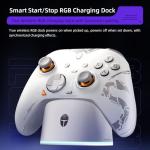 Thunderobot G80 PC Gaming Controller for NS/PC/iOS/Android, Adjustable Hall Joystick, Hall/Micro Triggers, Bluetooth Gaming Controller with Charging Dock, Optical Micro Switches, RGB Lighting (White)