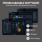 MechLands Aula SC620 Gaming Mouse, 2.4G/USB-C/BT Wireless Mouse with 400mAh Battery, Adjustable 12,000 DPI & 1000 Polling Rate, PAW3311 Sensor, RGB Lighting, Programmable Buttons, for Win/Mac (White)