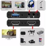 VANTISAN 4K Video Capture Card, HDMI Video Capture Device with Audio+Mic, USB 3.0 Capture Card Support Full HD 1080P 60fps for Streaming/PS5 Game/Camera