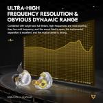 keephifi CCZ MC02 In Ear Monitors, In Ear Headphones Wired 10mm Dual Magnetic DD, Gaming Earbuds Noise Cancelling, IEM Earphones Deep Bass, Gaming Earphone, Wired Earbuds for PC