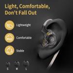 keephifi CCZ MC02 In Ear Monitors, In Ear Headphones Wired 10mm Dual Magnetic DD, Gaming Earbuds Noise Cancelling, IEM Earphones Deep Bass, Gaming Earphone, Wired Earbuds for PC