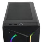 XUM CMP 510 Gaming PC Ryzen 5 5600G, Radeon Vega 7 Graphics, 16GB DDR4 RAM, 256GB NVMe SSD, 1TB HDD, 500W PSU 80+ Bronze, aRGB, WiFi 5, Windows 11 Home, Entry Level, Black Case