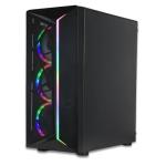 XUM CMP 510 Gaming PC Ryzen 5 5600G, Radeon Vega 7 Graphics, 16GB DDR4 RAM, 256GB NVMe SSD, 1TB HDD, 500W PSU 80+ Bronze, aRGB, WiFi 5, Windows 11 Home, Entry Level, Black Case
