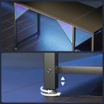 Coleshome L Shaped Gaming Desk, 100x70 cm Computer Desk, Corner Office Desk with Reversible Storage Shelves, Writing Study Table for Work Play Home Office, Black