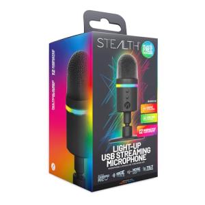 STEALTH Light-Up LED USB Streaming Microphone with Noise Cancelling Function