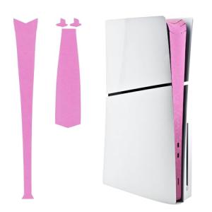 Luck&Link Skin Sticker For PS5 Slim Console Center Part Protection Texture Sticker,For ps5 slim Digital And Disc Edition Host Middle Strip Texture Skin Scratch Resistant(Honeycomb-Pink,FOR PS5 SLIM)