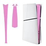 Luck&Link Skin Sticker For PS5 Slim Console Center Part Protection Texture Sticker,For ps5 slim Digital And Disc Edition Host Middle Strip Texture Skin Scratch Resistant(Honeycomb-Pink,FOR PS5 SLIM)