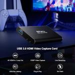 PORTTA HDMI Video Capture Card, Stream and Record in 1080P60 with Ultra-Low Latency, 4K HDMI in/Loop Out, USB 3.0 to PC Compatible with Camcorder/PS4/PS5/Xbox/Nintendo Switch 2/OBS