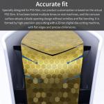 Luck&Link Skin Sticker For PS5 Slim Console Center Part Protection Texture Sticker,For ps5 slim Digital And Disc Edition Host Middle Strip Texture Skin Scratch Resistant(Honeycomb-Pink,FOR PS5 SLIM)