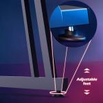 play haha Gaming Desk 120 x 60cm Large Computer Table PC Gaming Desk for Home Office, Metal Frame Gaming Table with Cable Tray and Headphone Hook