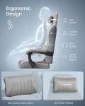 SONGMICS Gaming Chair, Ergonomic Office Computer Desk Chair with Footrest, Spring Seat Cushion, Synchronised Armrests, Dove Grey OBG079GD06