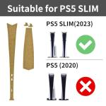 Luck&Link Skin Sticker For PS5 Slim Console Center Part Protection Texture Sticker,For ps5 slim Digital And Disc Edition Host Middle Strip Texture Skin Scratch Resistant(Honeycomb-Pink,FOR PS5 SLIM)